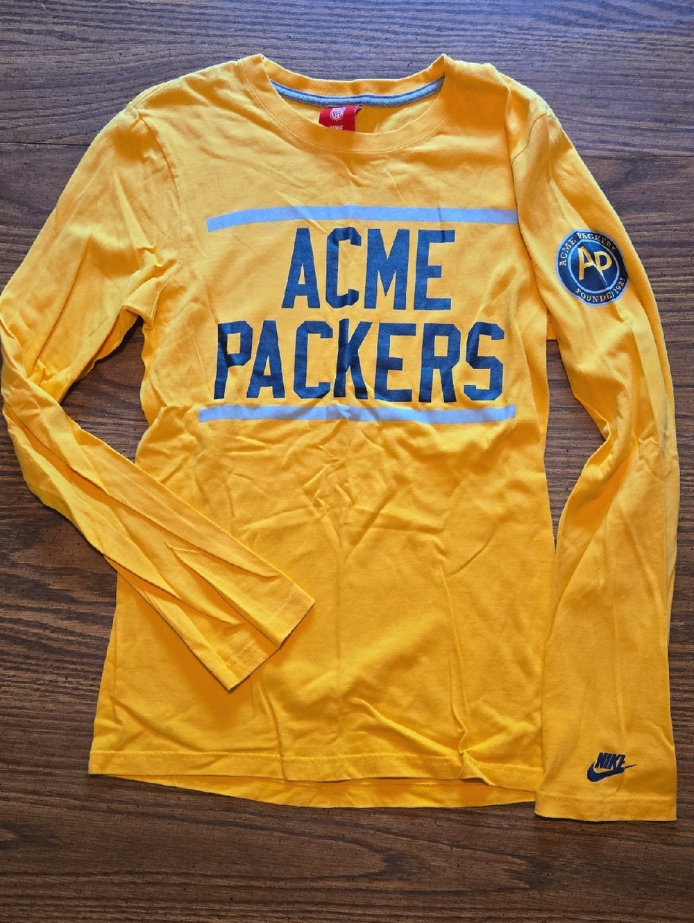 Nike Yellow ACME Packers Long Sleeve Shirt